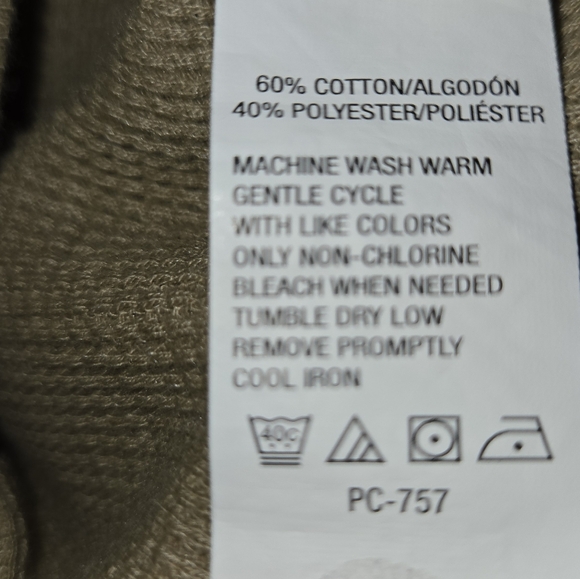 G.H.Bass & Co. Mens Long Sleeved Thermal T-Shirt Tan color, size XXL - Picture 12 of 12